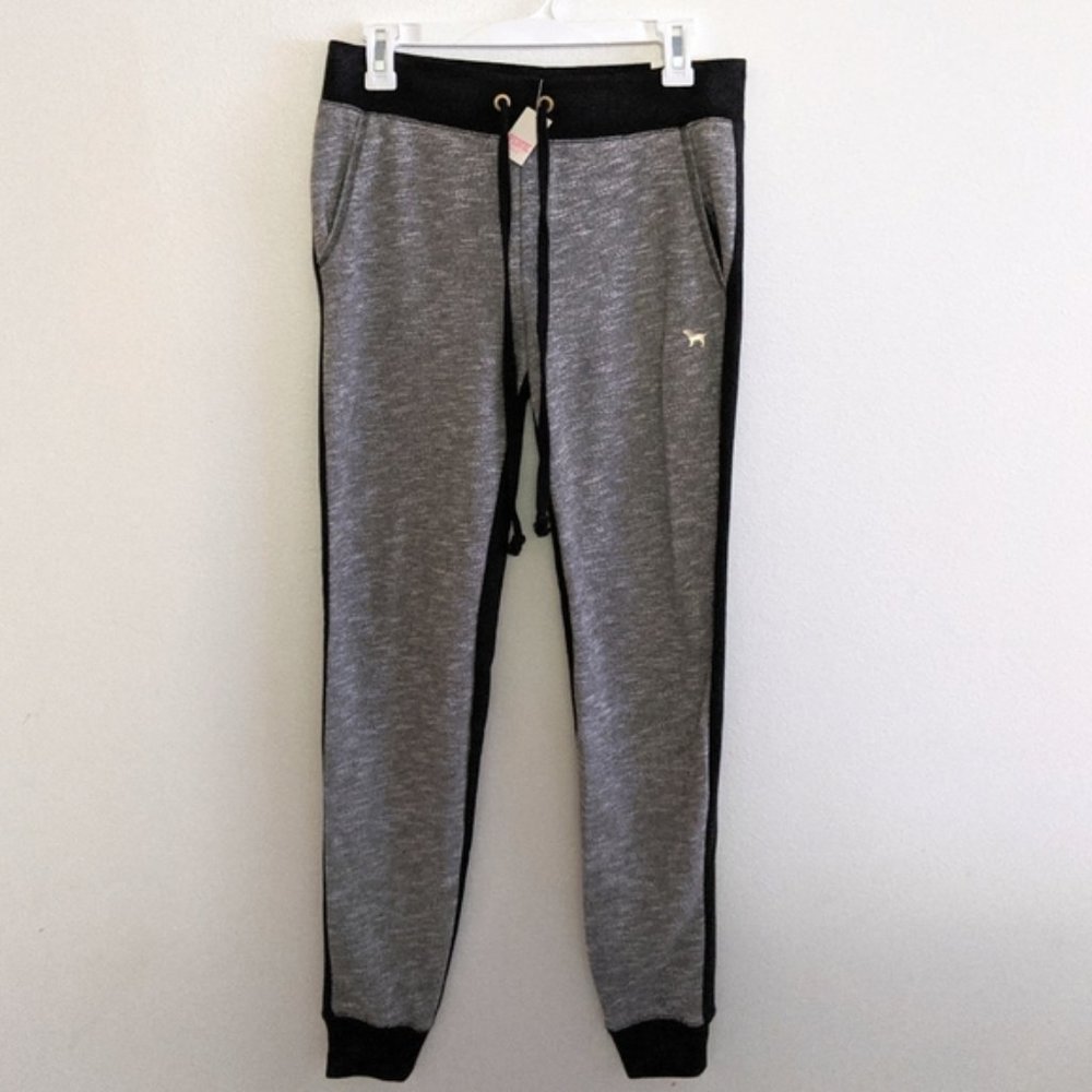 NWT PINK Victoria's Secret Women's Collegiate Duotone Sweatpants Jogger Size XS